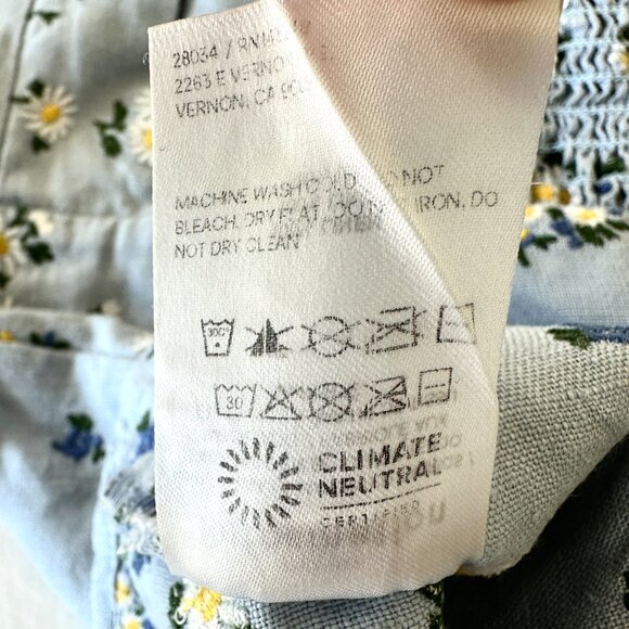 Reformation Stilton Linen Top - Mineral Daisy Embroidery - Picture 11 of 13